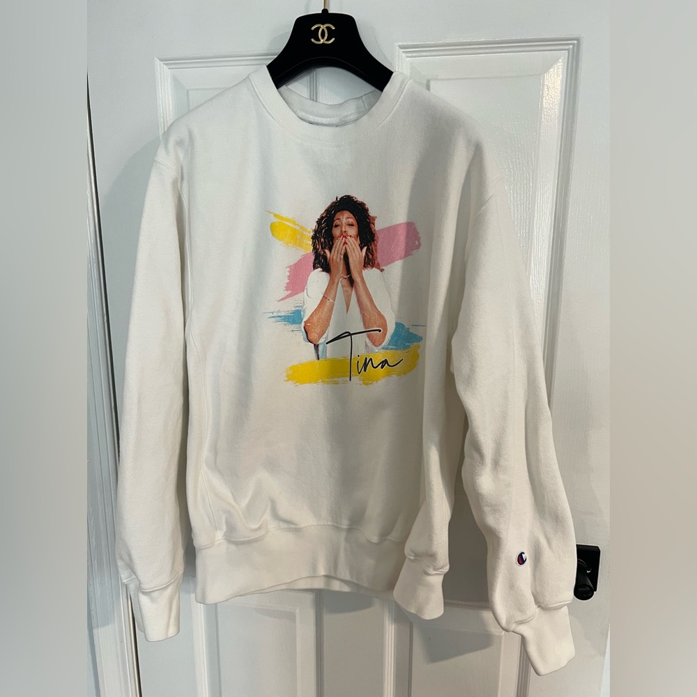 Y2K Vintage Tina Turner HBO graphic print Champion sweatshirt‎ White size large